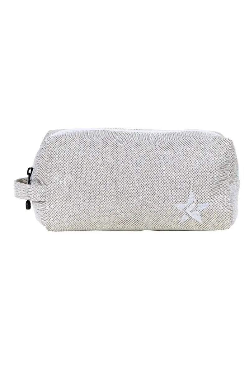 Champagne DiamondNet™ Makeup Bag with White Zipper – Shop Rebel Cheer